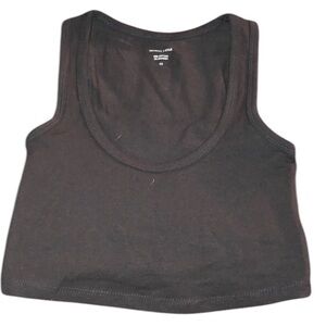 Kendall & Kylie small black cropped scoop neck tank top also in green tie dye